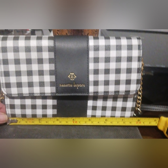 Nanette Lepore Black and White Checkered Women's Bag - Picture 2 of 8